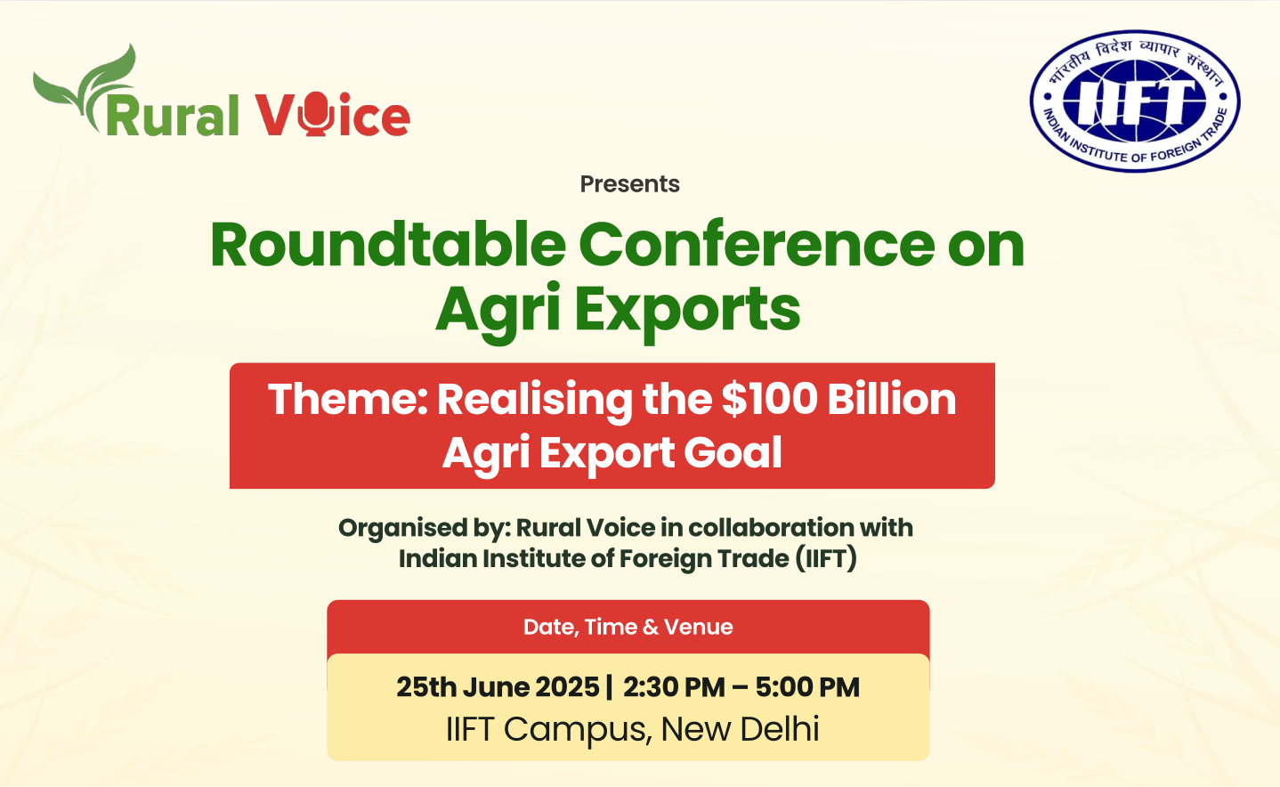 Realising the $100 Billion Agri Export Goal